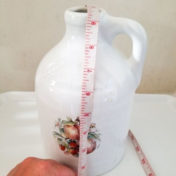 Fruit jug with peaches and strawberries - Picture 6 of 8